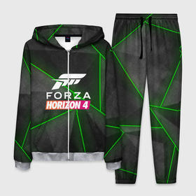 Мужской костюм 3D с принтом Forza Horizon 4 Hi-tech в Курске, 100% полиэстер | Манжеты и пояс оформлены тканевой резинкой, двухслойный капюшон со шнурком для регулировки, карманы спереди | Тематика изображения на принте: 4 | forza | gamer | games | horizon | racing | ultimate | гонки | форза