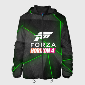 Мужская куртка 3D с принтом Forza Horizon 4 Hi-tech в Тюмени, ткань верха — 100% полиэстер, подклад — флис | прямой крой, подол и капюшон оформлены резинкой с фиксаторами, два кармана без застежек по бокам, один большой потайной карман на груди. Карман на груди застегивается на липучку | Тематика изображения на принте: 4 | forza | gamer | games | horizon | racing | ultimate | гонки | форза