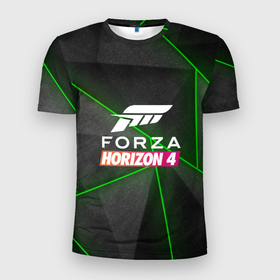 Мужская футболка 3D спортивная с принтом Forza Horizon 4 Hi-tech в Кировске, 100% полиэстер с улучшенными характеристиками | приталенный силуэт, круглая горловина, широкие плечи, сужается к линии бедра | 4 | forza | gamer | games | horizon | racing | ultimate | гонки | форза
