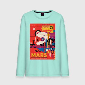 Мужской лонгслив хлопок с принтом Марс в Кировске, 100% хлопок |  | mars | space | космос | марс | миссия | освоение