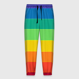 Мужские брюки 3D с принтом Радуга (Z) в Белгороде, 100% полиэстер | манжеты по низу, эластичный пояс регулируется шнурком, по бокам два кармана без застежек, внутренняя часть кармана из мелкой сетки | rainbow | summer | ирида | летняя | радуга | радужный | разноцветная | семицвет | яркая