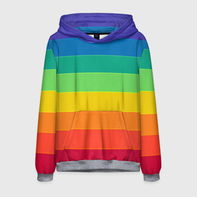 Мужская толстовка 3D с принтом Радуга (Z) в Тюмени, 100% полиэстер | двухслойный капюшон со шнурком для регулировки, мягкие манжеты на рукавах и по низу толстовки, спереди карман-кенгуру с мягким внутренним слоем. | rainbow | summer | ирида | летняя | радуга | радужный | разноцветная | семицвет | яркая