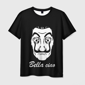 Мужская футболка 3D с принтом Bella Ciao (Z) в Курске, 100% полиэфир | прямой крой, круглый вырез горловины, длина до линии бедер | bella ciao | ciao | el profesor | la casa de papel | netflix | profesor | resistencia | берлин | бумажный дом | лиссабон | профессор | сальва | токио