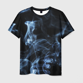 Мужская футболка 3D с принтом ДЫМ в Белгороде, 100% полиэфир | прямой крой, круглый вырез горловины, длина до линии бедер | fire | в огне | взрыв | огненный | огонь | пожар | текстура