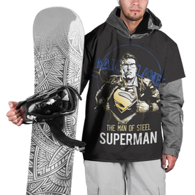 Накидка на куртку 3D с принтом Supermen , 100% полиэстер |  | man | steel | superman | vdzajul | супермен | супермэн