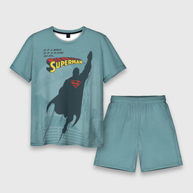 Мужской костюм с шортами 3D с принтом Is it a bird в Тюмени,  |  | man | steel | superman | vdzajul | супермен | супермэн