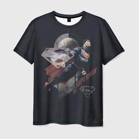Мужская футболка 3D с принтом Superman в Кировске, 100% полиэфир | прямой крой, круглый вырез горловины, длина до линии бедер | man | steel | superman | vdzajul | супермен | супермэн