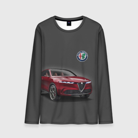 Мужской лонгслив 3D с принтом Alfa Romeo в Екатеринбурге, 100% полиэстер | длинные рукава, круглый вырез горловины, полуприлегающий силуэт | alfa romeo | car | italy | prestige | автомобиль | альфа ромео | италия | престиж