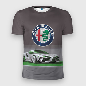 Мужская футболка 3D спортивная с принтом Alfa Romeo motorsport в Белгороде, 100% полиэстер с улучшенными характеристиками | приталенный силуэт, круглая горловина, широкие плечи, сужается к линии бедра | alfa romeo | car | italy | motorsport | prestige | автоспорт | альфа ромео | италия | престиж