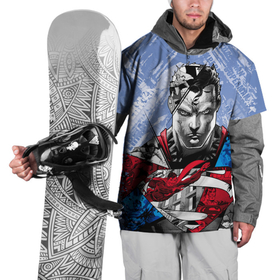 Накидка на куртку 3D с принтом S U P E R M A N в Петрозаводске, 100% полиэстер |  | man | steel | superman | vdzajul | супермен | супермэн