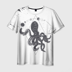 Мужская футболка 3D с принтом Ктулху (Z) в Курске, 100% полиэфир | прямой крой, круглый вырез горловины, длина до линии бедер | cthulhu | великий древний | владыка миров | зов ктулху | ктулху | лавкрафта | морское чудовище | чудовище
