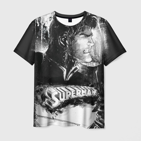 Мужская футболка 3D с принтом Супермен  , 100% полиэфир | прямой крой, круглый вырез горловины, длина до линии бедер | man | steel | superman | vdzajul | супермен | супермэн