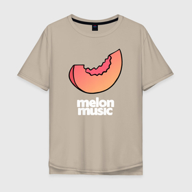 Мужская футболка хлопок Oversize с принтом MELON MUSIC , 100% хлопок | свободный крой, круглый ворот, “спинка” длиннее передней части | Тематика изображения на принте: mayot | melon | music | seemee | yungway | вэй | дыни | майот | мелон | мьюзик | сими | янг | янгвэй