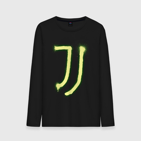 Мужской лонгслив хлопок с принтом Juventus | Spray logo (2021) , 100% хлопок |  | 0x000000123 | juve | juventus | ronaldo | юве | ювентус