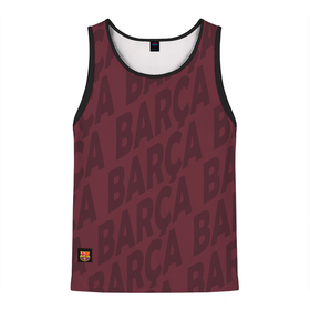 Мужская майка 3D с принтом FC Barcelona | Barca,Barca,Barca (2021) в Белгороде, 100% полиэстер | круглая горловина, приталенный силуэт, длина до линии бедра. Пройма и горловина окантованы тонкой бейкой | Тематика изображения на принте: 0x000000123 | barca | barcelona | fcb | messi | барса | барселона | месси | фкб