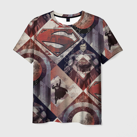 Мужская футболка 3D с принтом Супермен в Тюмени, 100% полиэфир | прямой крой, круглый вырез горловины, длина до линии бедер | man | steel | superman | vdzajul | супермен | супермэн