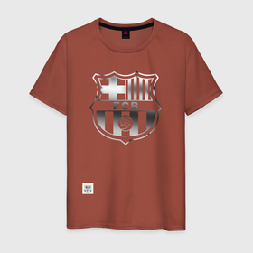 Мужская футболка хлопок с принтом FC Barcelona | Gradient effect (2021) , 100% хлопок | прямой крой, круглый вырез горловины, длина до линии бедер, слегка спущенное плечо. | 0x000000123 | barca | barcelona | fcb | messi | барса | барселона | месси | фкб