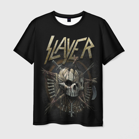 Мужская футболка 3D с принтом Slayer в Новосибирске, 100% полиэфир | прямой крой, круглый вырез горловины, длина до линии бедер | Тематика изображения на принте: kerry king | musical group | repentless | slayer | tom araya | метал | том арайа | трэш