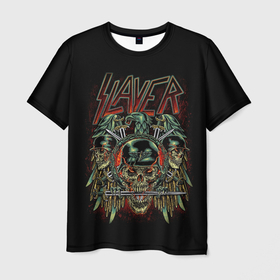 Мужская футболка 3D с принтом Slayer в Новосибирске, 100% полиэфир | прямой крой, круглый вырез горловины, длина до линии бедер | kerry king | musical group | repentless | slayer | tom araya | метал | том арайа | трэш