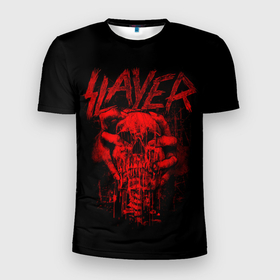 Мужская футболка 3D Slim с принтом Slayer , 100% полиэстер с улучшенными характеристиками | приталенный силуэт, круглая горловина, широкие плечи, сужается к линии бедра | kerry king | musical group | repentless | slayer | tom araya | метал | том арайа | трэш