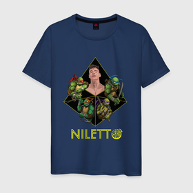 Мужская футболка хлопок с принтом NILETTO в Новосибирске, 100% хлопок | прямой крой, круглый вырез горловины, длина до линии бедер, слегка спущенное плечо. | niletto | клип | любимка | нилетто | песни | песня любимка | рэп