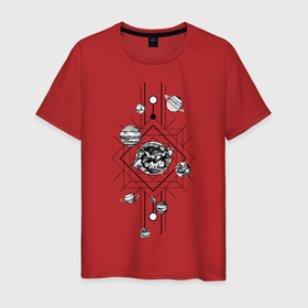 Мужская футболка хлопок с принтом Планеты в Екатеринбурге, 100% хлопок | прямой крой, круглый вырез горловины, длина до линии бедер, слегка спущенное плечо. | алхимия | дельта | заговор | иллюминаты | масонство | масоны | наблюдение | наугольник | символы | циркуль | эзотерика