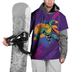Накидка на куртку 3D с принтом Superman в Петрозаводске, 100% полиэстер |  | man | steel | superman | vdzajul | супермен | супермэн