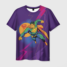 Мужская футболка 3D с принтом Superman , 100% полиэфир | прямой крой, круглый вырез горловины, длина до линии бедер | man | steel | superman | vdzajul | супермен | супермэн