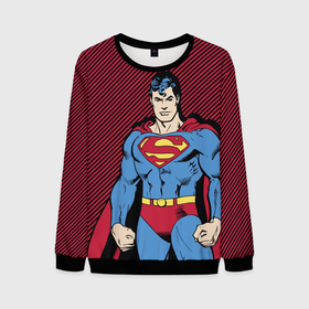 Мужской свитшот 3D с принтом I am your Superman в Петрозаводске, 100% полиэстер с мягким внутренним слоем | круглый вырез горловины, мягкая резинка на манжетах и поясе, свободная посадка по фигуре | man | steel | superman | vdzajul | супермен | супермэн