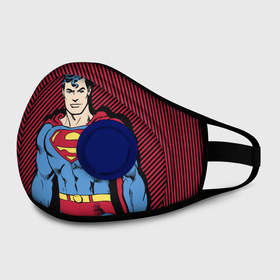 Маска из неопрена с принтом I am your Superman в городе Новоалтайск, неопрен 100% | Форма огибающая нос. Резинки для ушей с дополнительной резинкой на затылке. Клапан для выдоха для активного дыхания при занятиях спортом. Эластичный материал маски и окантовки для лучшего растяжения и прилегания маски.  | man | steel | superman | vdzajul | супермен | супермэн