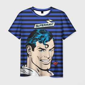Мужская футболка 3D с принтом Superman в Тюмени, 100% полиэфир | прямой крой, круглый вырез горловины, длина до линии бедер | man | steel | superman | vdzajul | супермен | супермэн