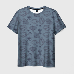 Мужская футболка 3D с принтом COURAGE , 100% полиэфир | прямой крой, круглый вырез горловины, длина до линии бедер | man | steel | superman | vdzajul | супермен | супермэн