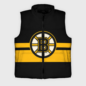 Мужской жилет утепленный 3D с принтом BOSTON BRUINS NHL в Рязани,  |  | black | boston | bruins | hockey | ice | logo | nhl | sport | usa | бостон | брюинз | логотип | нхл | спорт | хоккей