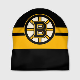 Шапка 3D с принтом BOSTON BRUINS NHL в Белгороде, 100% полиэстер | универсальный размер, печать по всей поверхности изделия | black | boston | bruins | hockey | ice | logo | nhl | sport | usa | бостон | брюинз | логотип | нхл | спорт | хоккей