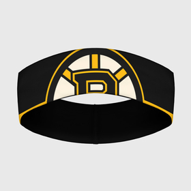 Повязка на голову 3D с принтом BOSTON BRUINS NHL в Екатеринбурге,  |  | black | boston | bruins | hockey | ice | logo | nhl | sport | usa | бостон | брюинз | логотип | нхл | спорт | хоккей