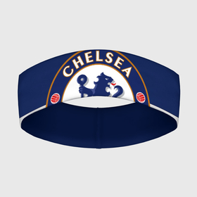Повязка на голову 3D с принтом FC CHELSEA ,  |  | chelsea | england | football | london | sport | абрамович | логотип | лондон | спорт | футбол | челси