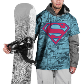 Накидка на куртку 3D с принтом Man of steel в Петрозаводске, 100% полиэстер |  | man | steel | superman | vdzajul | супермен | супермэн