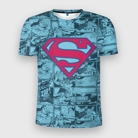 Мужская футболка 3D спортивная с принтом Man of steel в Кировске, 100% полиэстер с улучшенными характеристиками | приталенный силуэт, круглая горловина, широкие плечи, сужается к линии бедра | man | steel | superman | vdzajul | супермен | супермэн