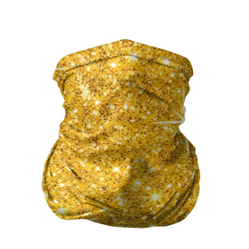Бандана-труба 3D с принтом Золотой блеск в Тюмени, 100% полиэстер, ткань с особыми свойствами — Activecool | плотность 150‒180 г/м2; хорошо тянется, но сохраняет форму | блеск | золото | сияние | стразы