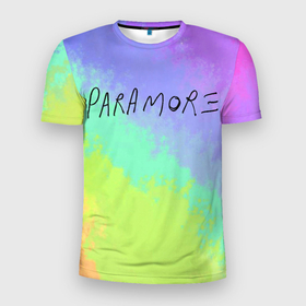Мужская футболка 3D спортивная с принтом PARAMORE в Санкт-Петербурге, 100% полиэстер с улучшенными характеристиками | приталенный силуэт, круглая горловина, широкие плечи, сужается к линии бедра | paramore | rock | twilight | парамор | рок | сумерки | хейли уильямс