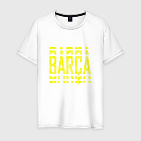 Мужская футболка хлопок с принтом FC Barcelona | BARCA (2021) в Новосибирске, 100% хлопок | прямой крой, круглый вырез горловины, длина до линии бедер, слегка спущенное плечо. | 0x000000123 | barca | barcelona | fcb | messi | барса | барселона | фкб