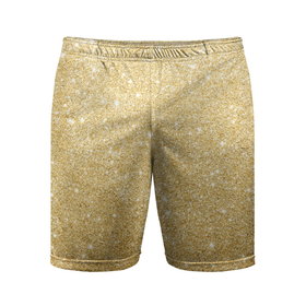 Мужские шорты спортивные с принтом Золотой песок в Тюмени,  |  | блеск | блёстки | золото | песок | розовое золото | розовый | сияние | стразы