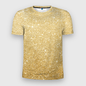 Мужская футболка 3D спортивная с принтом Золотой песок в Екатеринбурге, 100% полиэстер с улучшенными характеристиками | приталенный силуэт, круглая горловина, широкие плечи, сужается к линии бедра | блеск | блёстки | золото | песок | розовое золото | розовый | сияние | стразы