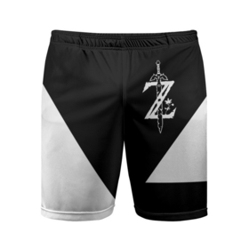 Мужские шорты спортивные с принтом ZELDA в Курске,  |  | link | nintendo | zelda | зельда | линк | нинтендо