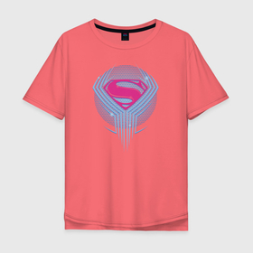 Мужская футболка хлопок Oversize с принтом Superman , 100% хлопок | свободный крой, круглый ворот, “спинка” длиннее передней части | justice league movie (2017) | superman | vdpartat | знак | лига справедливости | логотип | супермен