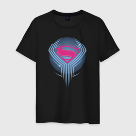 Мужская футболка хлопок с принтом Superman в Белгороде, 100% хлопок | прямой крой, круглый вырез горловины, длина до линии бедер, слегка спущенное плечо. | justice league movie (2017) | superman | vdpartat | знак | лига справедливости | логотип | супермен