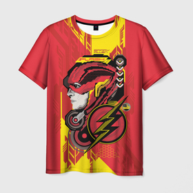 Мужская футболка 3D с принтом The Flash в Белгороде, 100% полиэфир | прямой крой, круглый вырез горловины, длина до линии бедер | flash | justice league movie | vdpartat | лига справедливости | супер герои | флеш