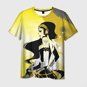 Мужская футболка 3D с принтом Wonder Woman в Белгороде, 100% полиэфир | прямой крой, круглый вырез горловины, длина до линии бедер | justice league movie | vdpartat | wonder woman | лига справедливости | супер герои | чудо женщина