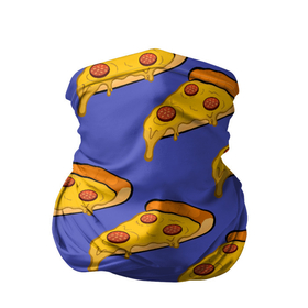 Бандана-труба 3D с принтом Кусочки пиццы , 100% полиэстер, ткань с особыми свойствами — Activecool | плотность 150‒180 г/м2; хорошо тянется, но сохраняет форму | pizza | колбаски | кусочки пиццы | паперонни | пицца | сырная пицца