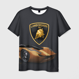 Мужская футболка 3D с принтом Lamborghini , 100% полиэфир | прямой крой, круглый вырез горловины, длина до линии бедер | bolide | car | italy | lamborghini | motorsport | power.prestige | автомобиль | автоспорт | болид | италия | ламборгини | мощь | престиж